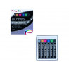Pastel huile pentel arts corps rond enrobage papier non salissant coloris metallises assortis boite 6