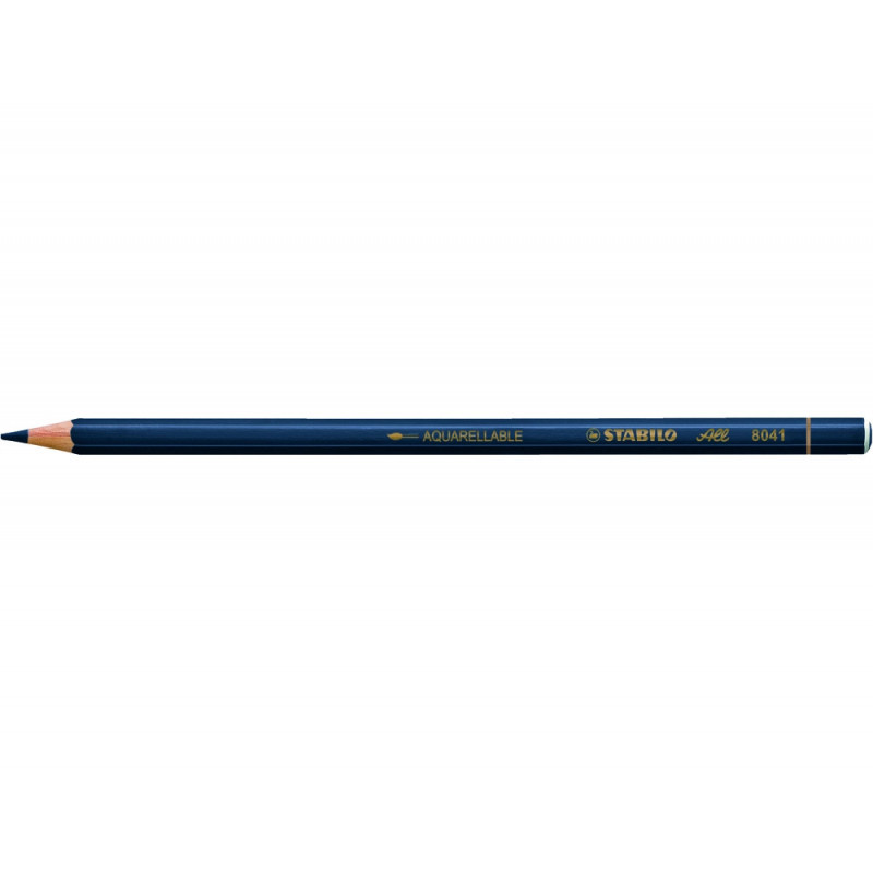 Crayon couleur stabilo all mine grasse adapte toutes surfaces aquarellable finition tete trempee coloris bleu