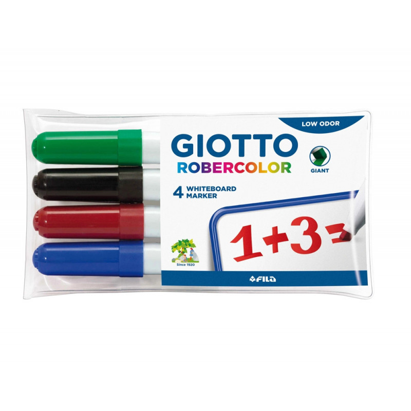 Pochette robercolor biseau giotto odeur neutre ecriture 4 a 6mm biseaute 4 unites coloris assortis