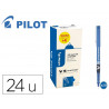 Pack roller pilot v5 pointe aiguille 0.5 mm avec regulateur d encre 16 + 4 offerts coloris bleu