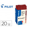 Pack roller pilot v-ball pointe conique 1.5 mm 16 + 4 offerts coloris rouge