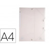 Chemise exacompta polypro 5/10e 3 rabats elastiques a4 coloris transparent