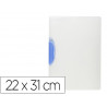 Chemise exacompta blanche a clip pivotant resistant pour documents perfores et non perfores 22x31 cm clip a