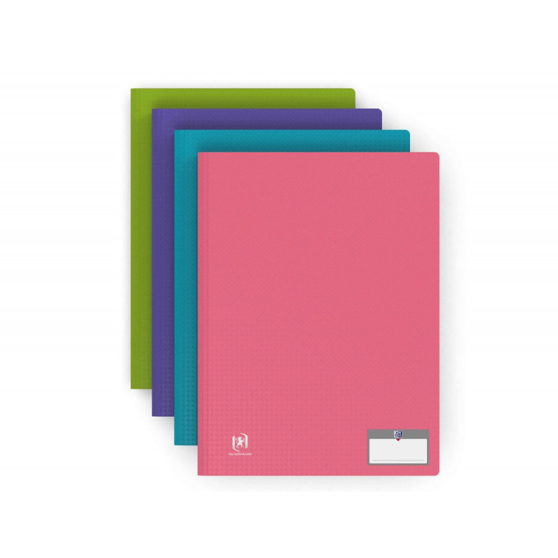 Protege documents memphis oxford couverture en polypropylene opaque 100 vues coloris assortis