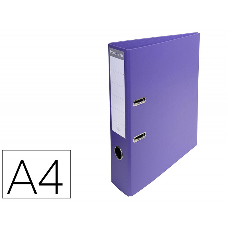 Classeur levier exacompta a4 pvc capacite 665 feuilles robuste et ergonomique dos de 70 mm dim 32x29 cm coloris
