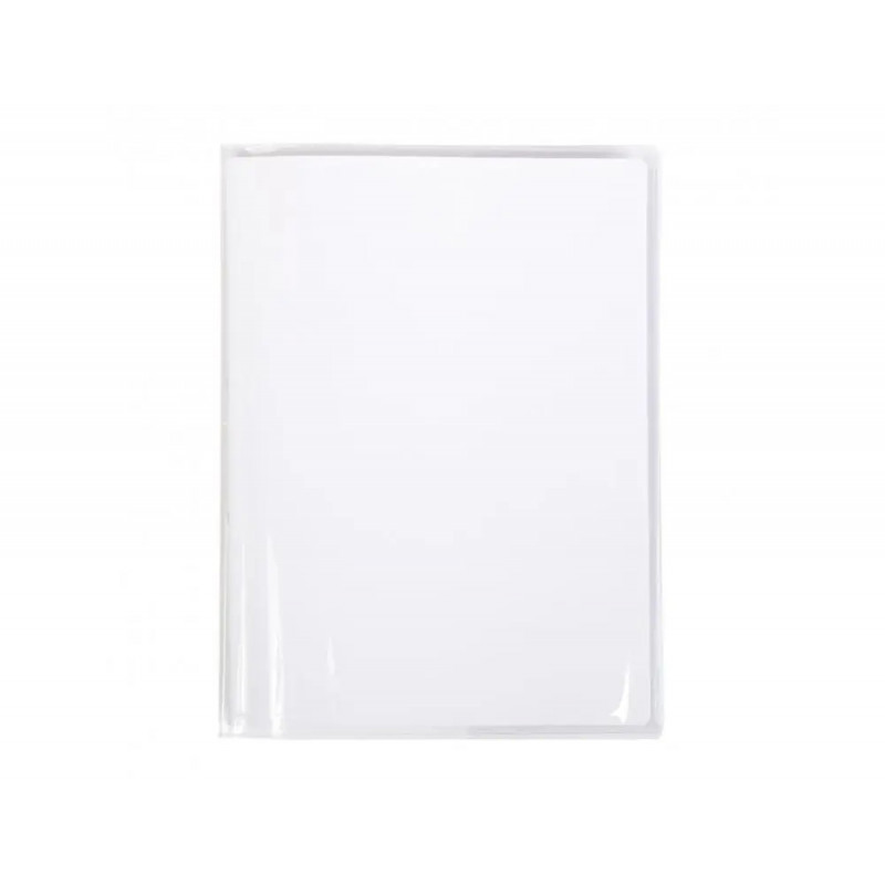Protege-cahier clairefontaine 24x32cm plastique 22/100e 2 rabats cristal incolore