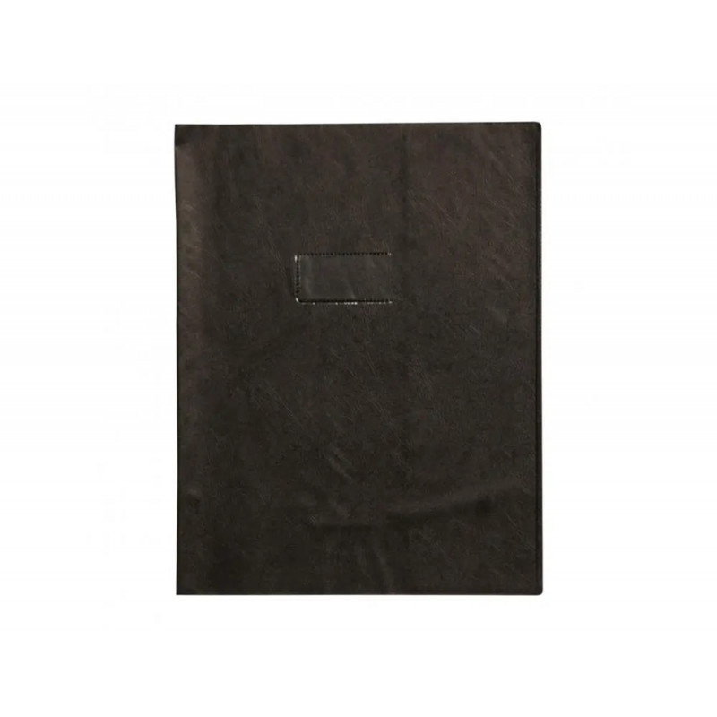 Protege-cahier clairefontaine 24x32cm plastique 22/100e opaque coloris noir