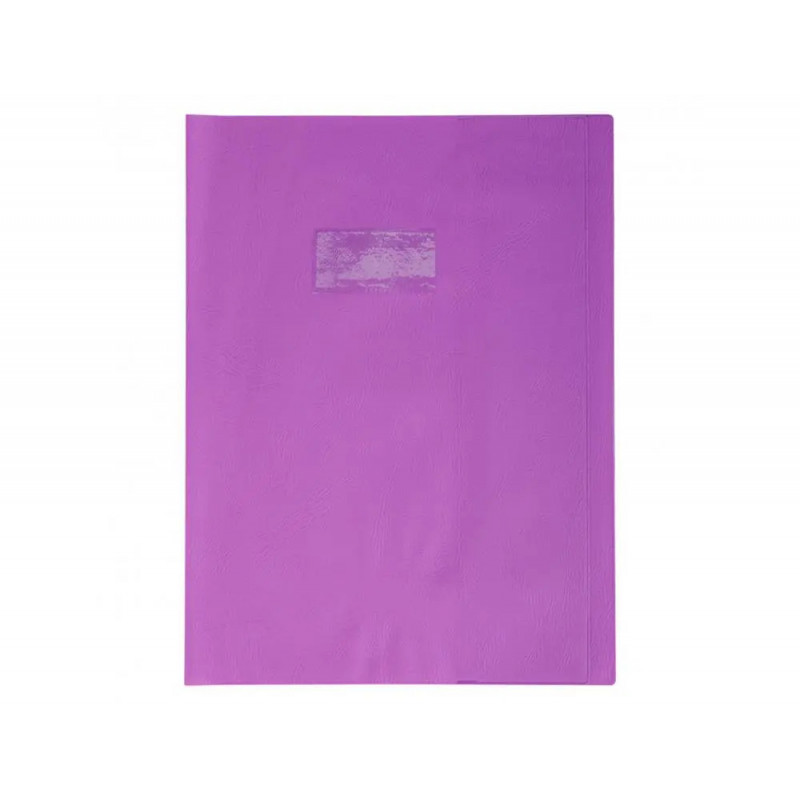 Protege-cahier clairefontaine 24x32cm plastique 22/100e opaque coloris violet