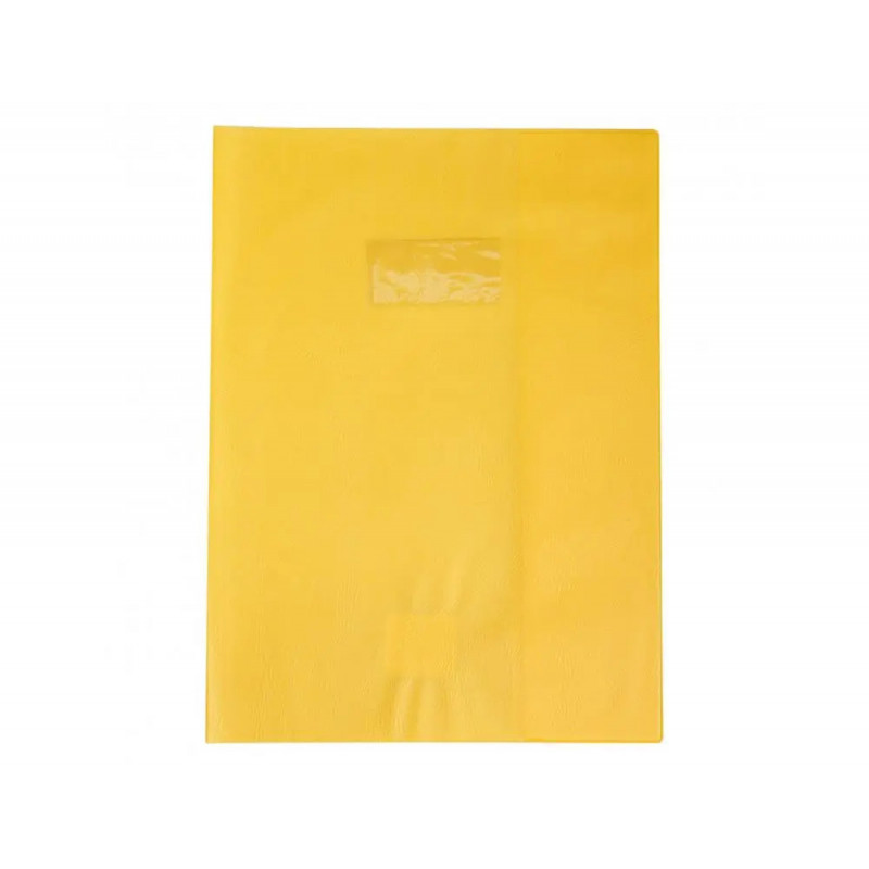 Protege-cahier clairefontaine 24x32cm plastique 22/100e opaque coloris jaune