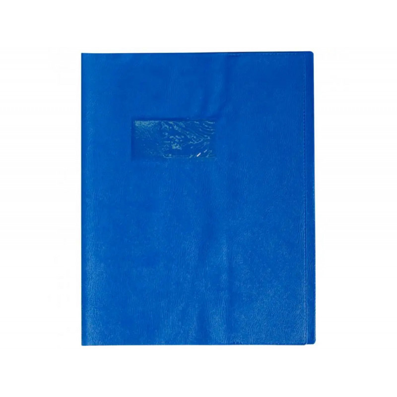 Protege-cahier clairefontaine 17x22cm plastique 22/100e opaque coloris bleu