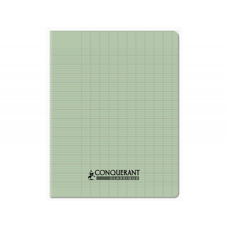 Cahier conquerant poplypropylene papier velin extra pastel 17x22 cm 96 pages piqure 90g seyes vert