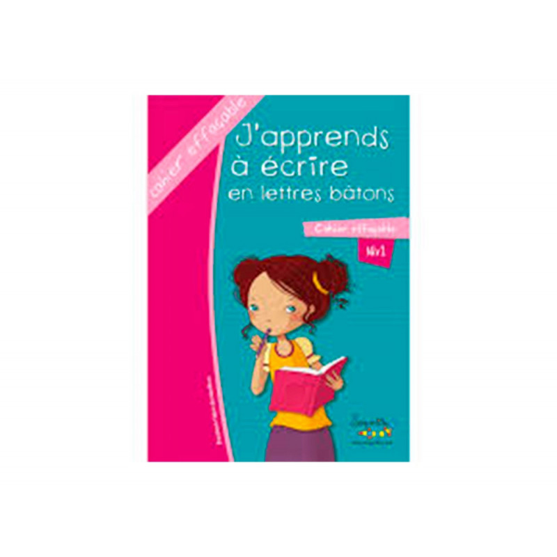 Cahier apprentissage hamelin serpodile j apprends a ecrire en majuscule baton 44 pages avec stylo