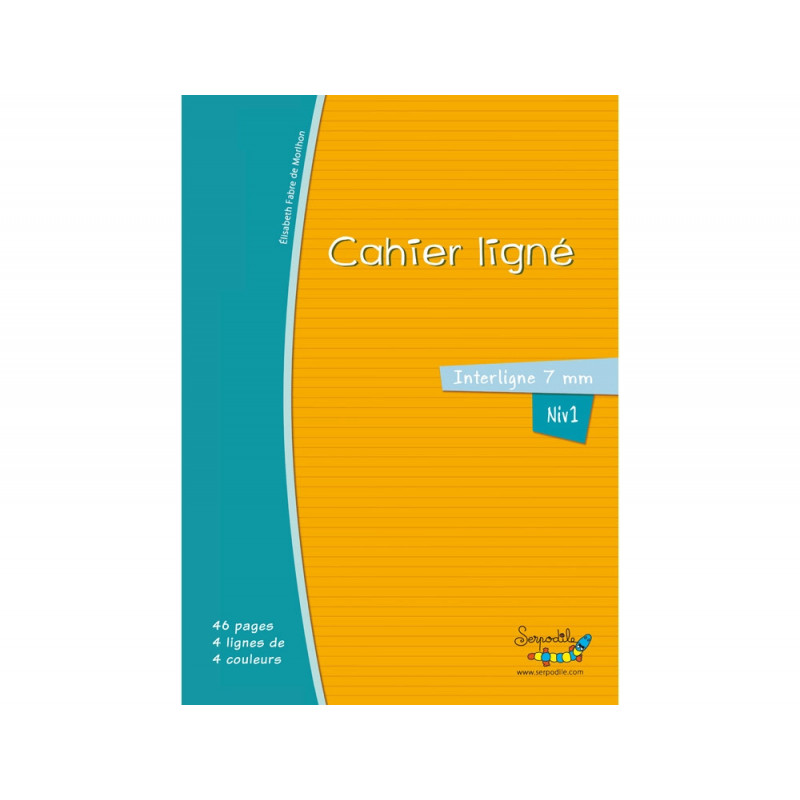 Cahier hamelin serpodile 21x29.7 cm a4 48 pages double ligne 7mm niveau 1