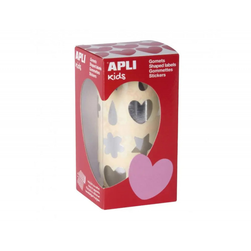 Gommette apli festive assortie coloris argent rouleau 720 unites