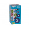 Gommette apli lettres minuscules 20mm coloris assortis rouleau 900 unites