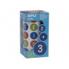 Gommette apli voyelles majuscules 20mm coloris assortis rouleau 900 unites