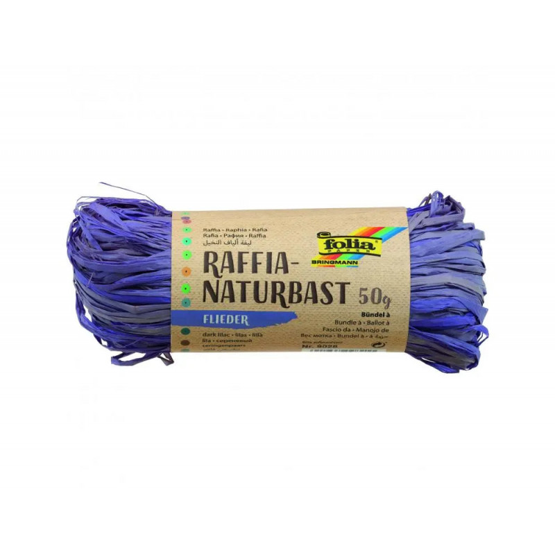 Raphia vegetal clairefontaine coloris violet pelote 50g