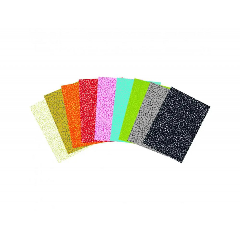 Papier decopatch 30x40cm motifs craquele assortis pochette 30 feuilles