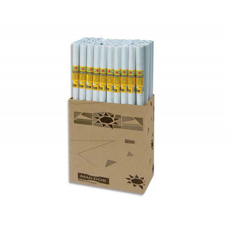 Papier kraft clairefontaine 60g coloris blanc rouleau 1x10m