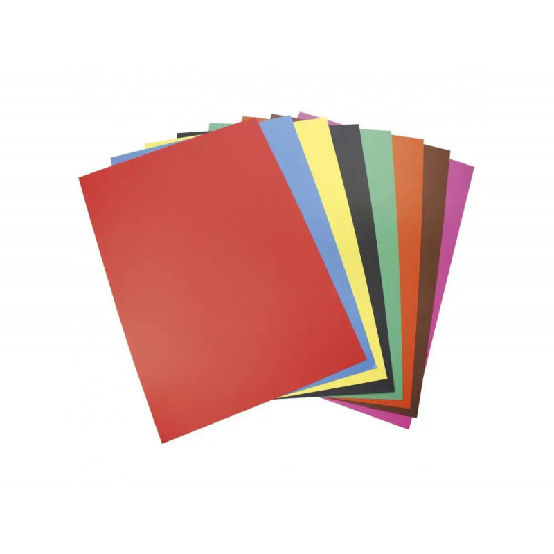 Papier dessin clairefontaine cartoline 50x70cm 210g coloris assortis paquet 25 feuilles