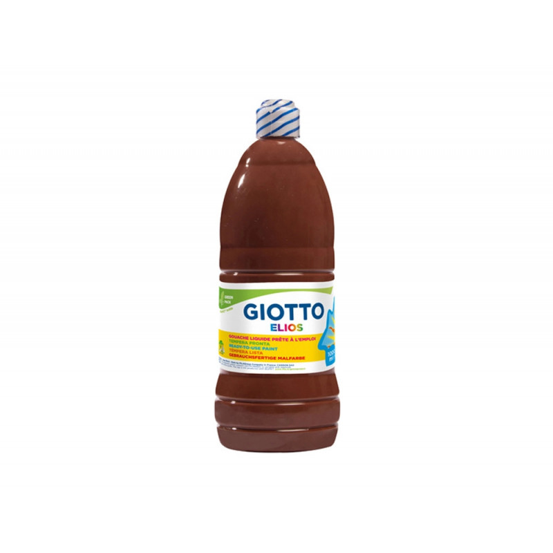 Gouache giotto elios flacon 1l coloris marron