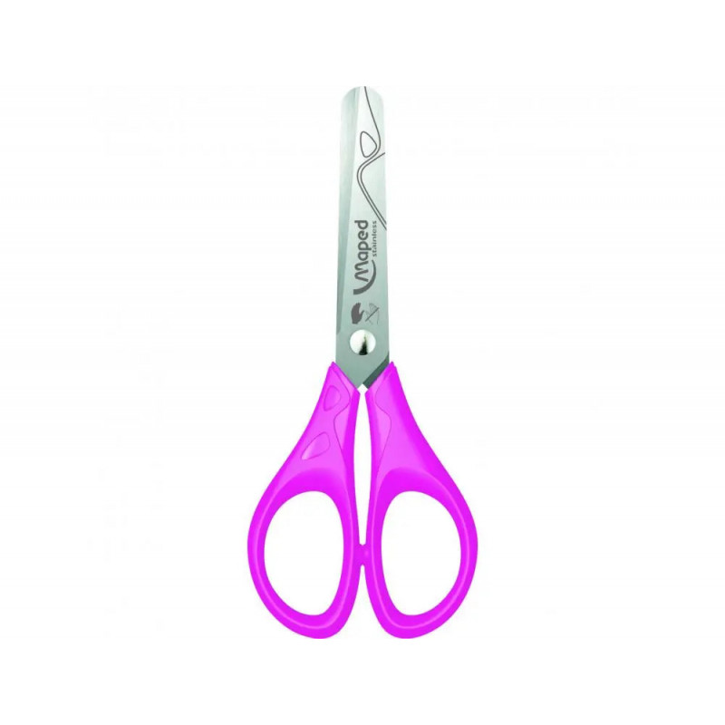 Ciseaux scolaires essentials 13 cm maped bouts ronds lames inox gaucher