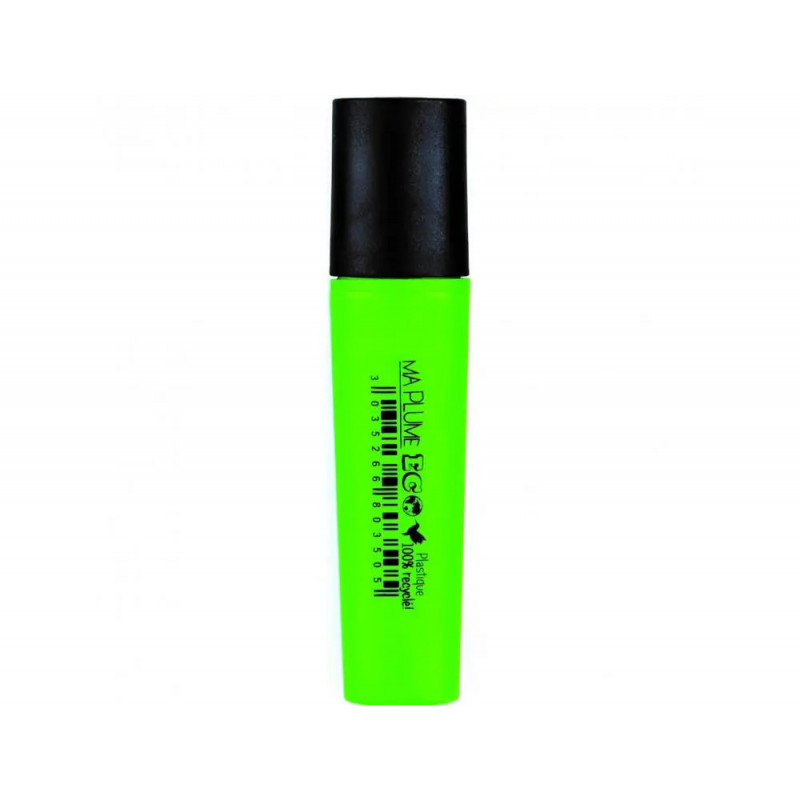 Surligneur plat recycle ulmann pointe biseautee trait de 1.5 a 5 mm corps pp coloris vert