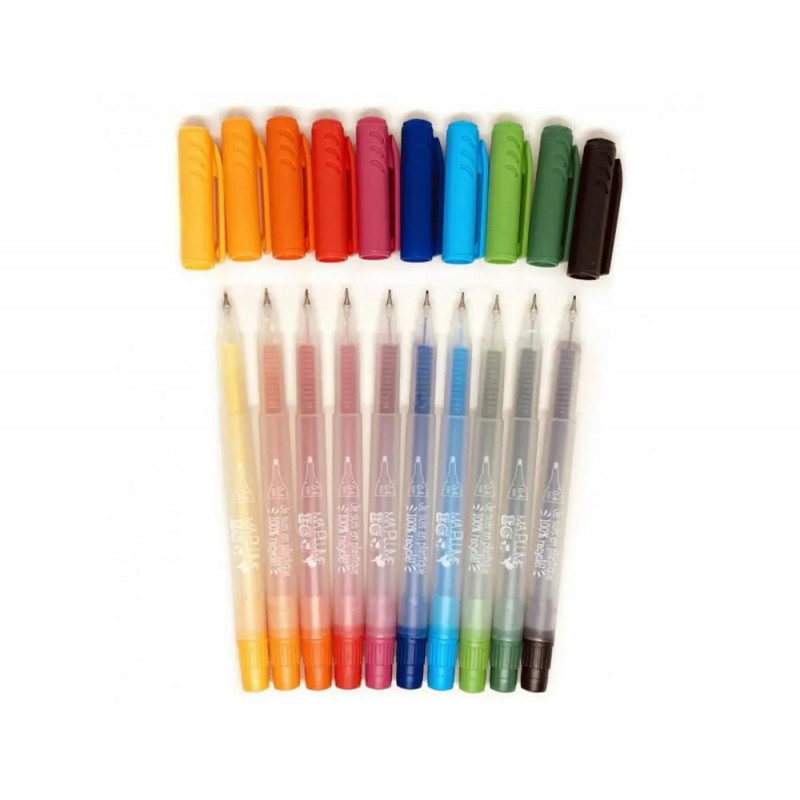 Etui feutres ecriture recycles ulmann pointe 0,4mm 10 unites coloris assortis