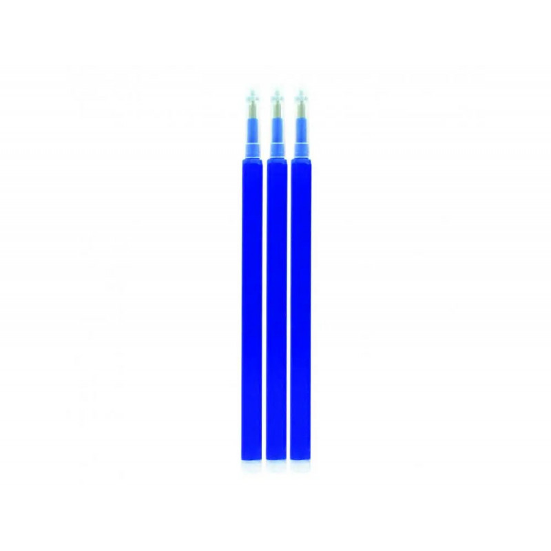 Lot recharges ulmann roller gel effacable 3 unites encre bleue
