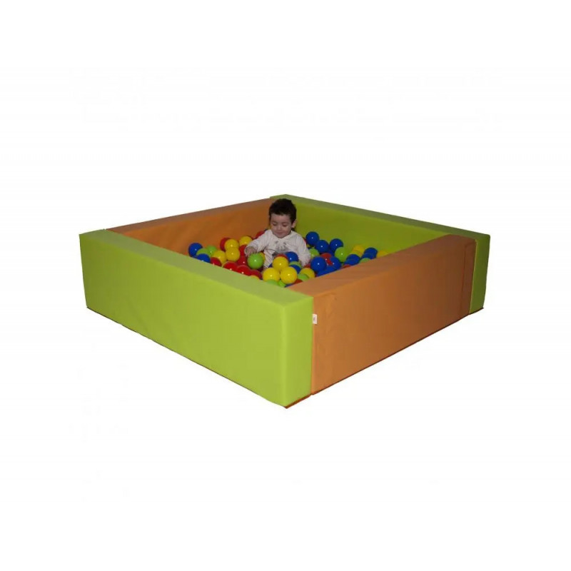 Piscine a balles culture club carre anti-bacterien polyesterpvc avec velcro livree sans balles
