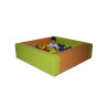 Piscine a balles culture club carre anti-bacterien polyesterpvc avec velcro livree sans balles