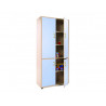 Armoire culture club haute 4 portes poignees en polymere anti-pincement 5 etageres