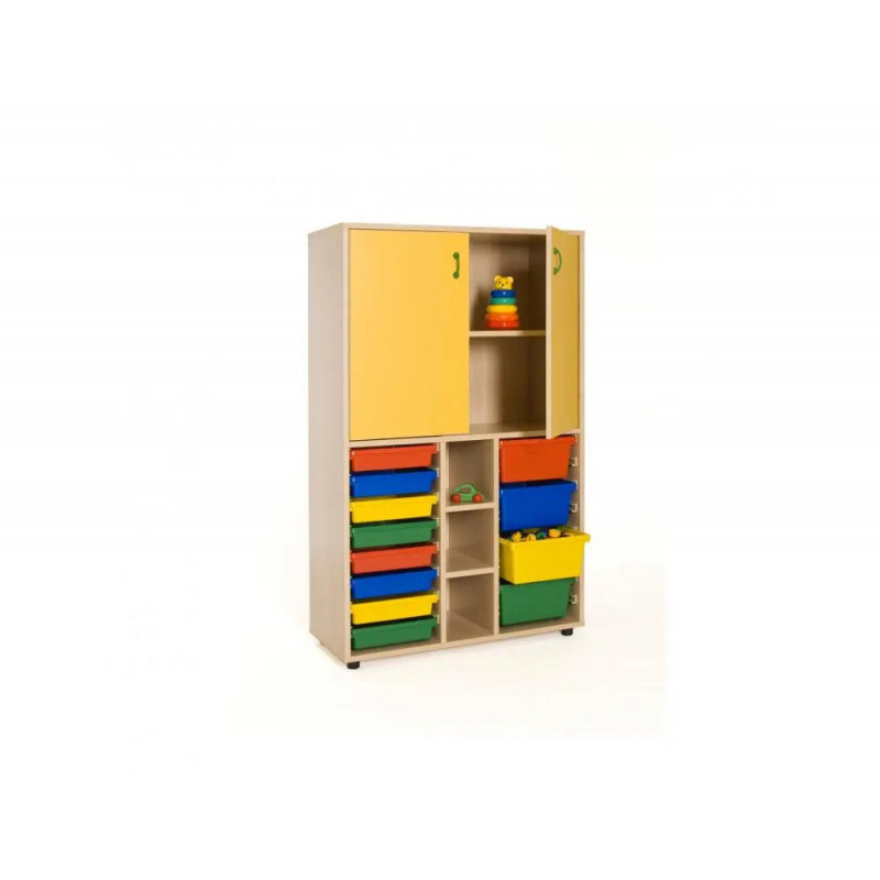 Meuble culture club moyen bacset armoires 2 portes bacs de rangements inclus
