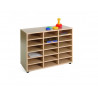 Meuble culture club bas a cases de rangement 18 compartiments horizontaux