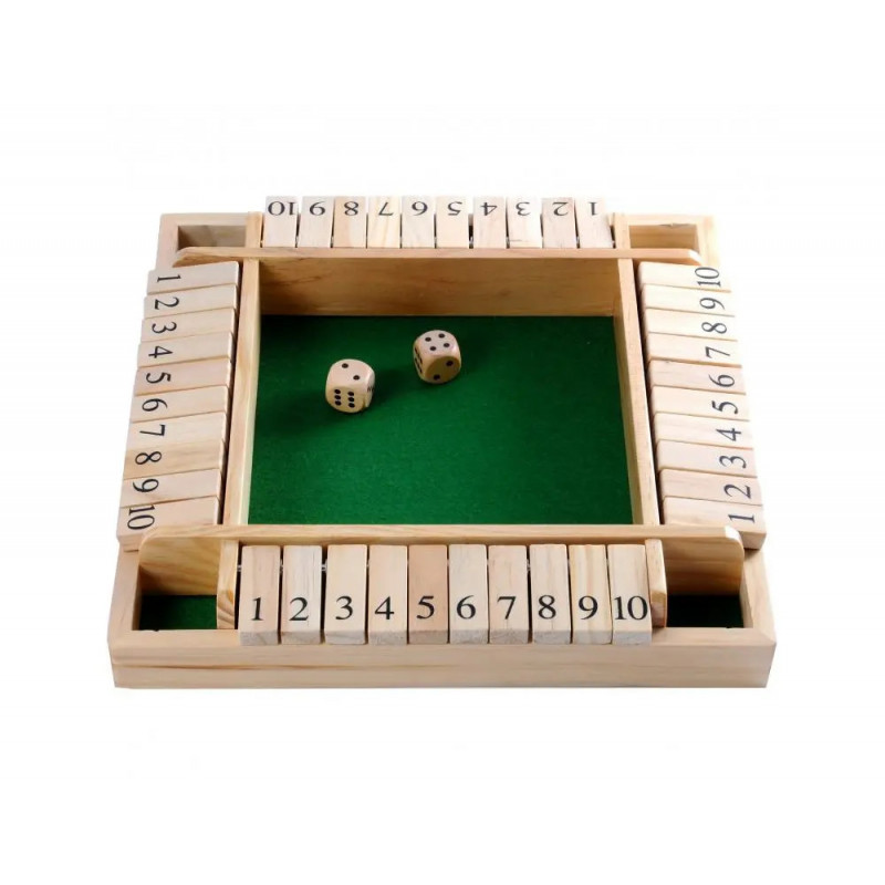 Jeu de d s culture club shut the box 4 joueurs