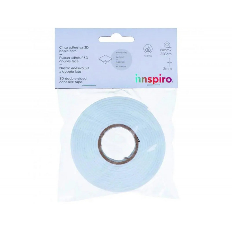 Ruban adhesif innspiro mousse double face rouleau de 19mmx2.29m
