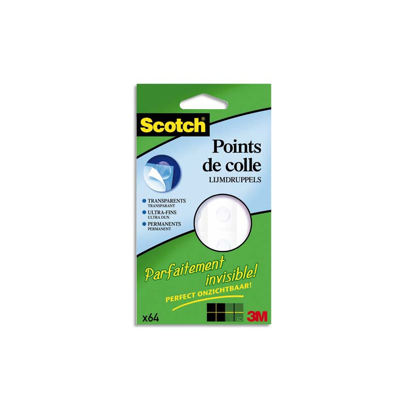 SCOTCH Pochette de 64 pastilles invisible dots