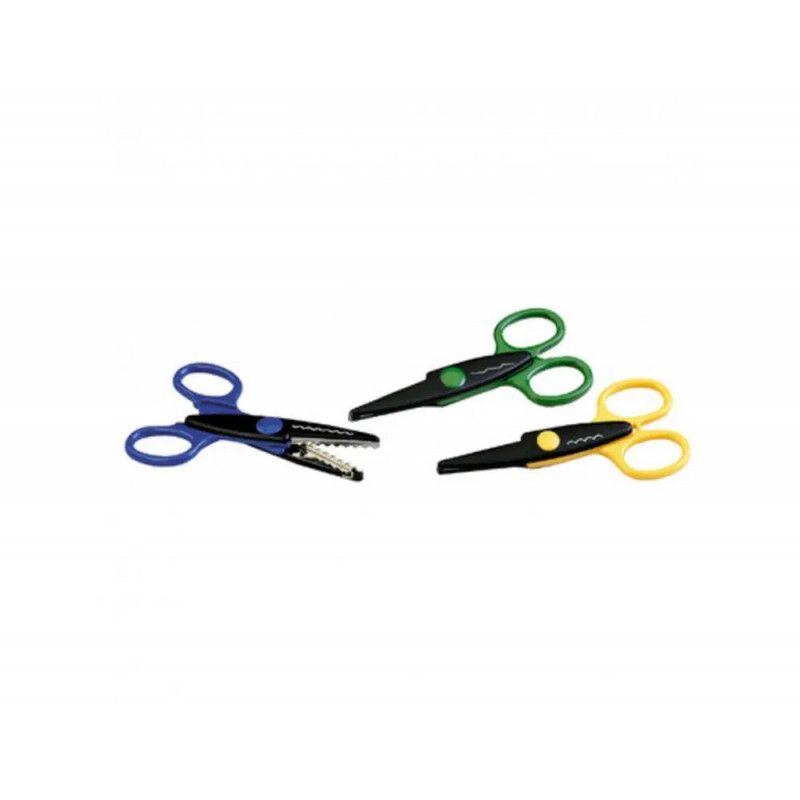 Ciseau cranteur faibo 7 coupes differentes 13cm lot de 7 unites