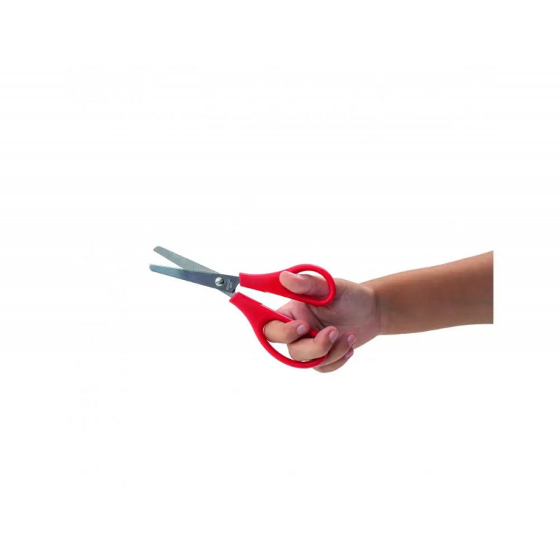 Ciseau scolaire faibo droitier anneaux asymetriques bouts ronds 13.5cm
