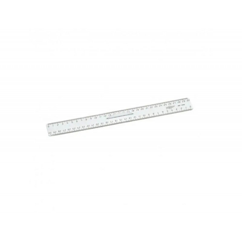Triple decimetre faibo plastique incolore
