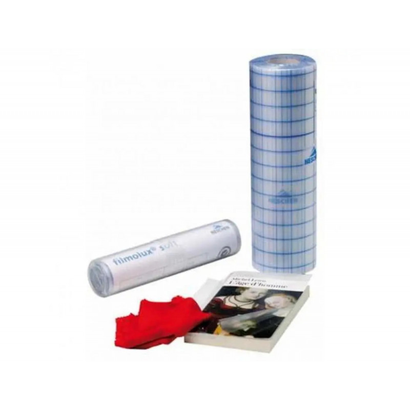 Couvre-livre pe filmolux soft adhesif repositionnable 90microns rouleau 0.41x10m