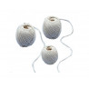 Pelote coton blanc tresse graine creative 4mm 100g