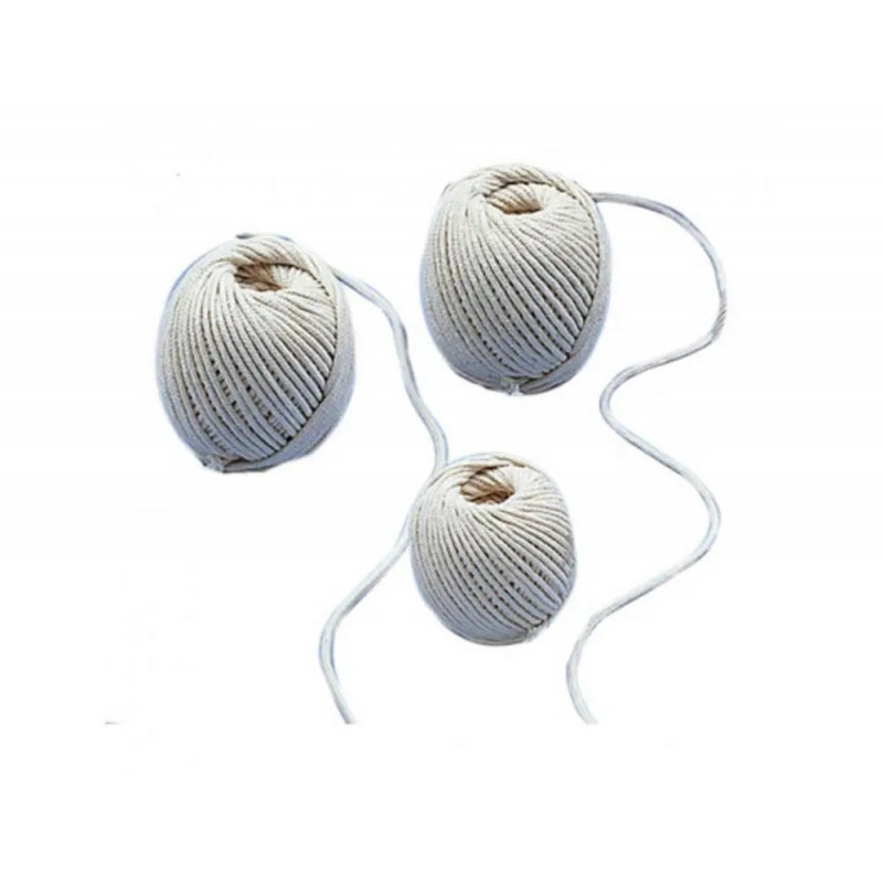 Pelote coton blanc tresse graine creative 3mm 100g