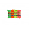Fil coton ocolor longueur 8m coloris fluos assortis lot de 20 echevettes
