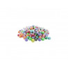 Perle plastique innspiro forme ronde 8mm points argentes coloris assortis bocal de 750 perles