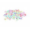 Perle plastique innspiro forme ronde plate 7mm imprimee alphabet couleur sur fond blanc lot de 1200 perles