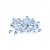 Perle plastique innspiro forme ronde plate 6mm imprimee alphabet noir sur fond blanc lot de 300 perles
