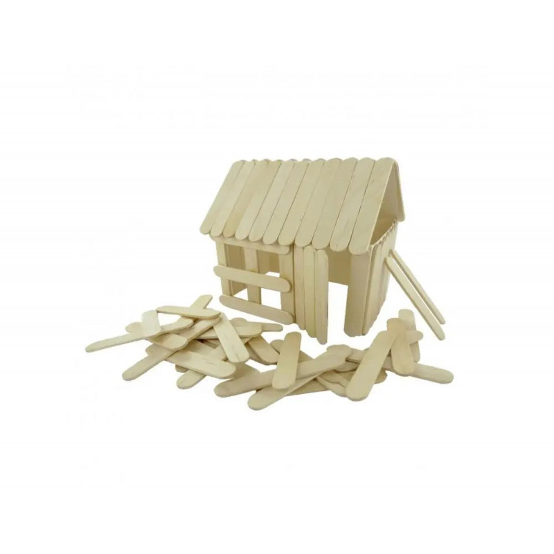 Batonnet bois plat innspiro 6.5cm coloris naturel lot de 500