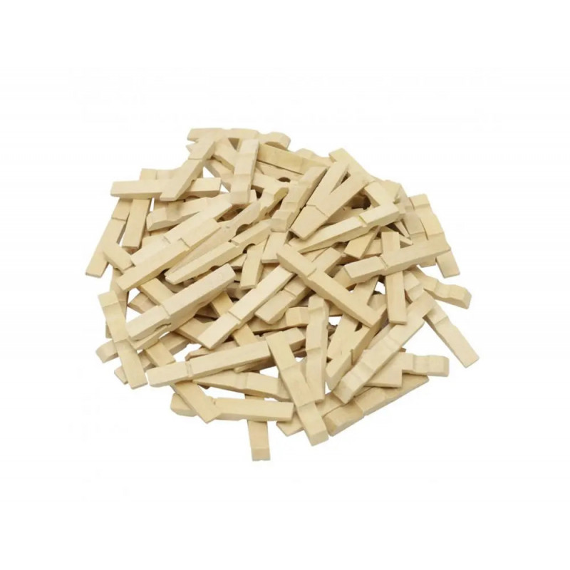 Demi pince a linge bois ocolor 4.5cm coloris naturel lot de 500