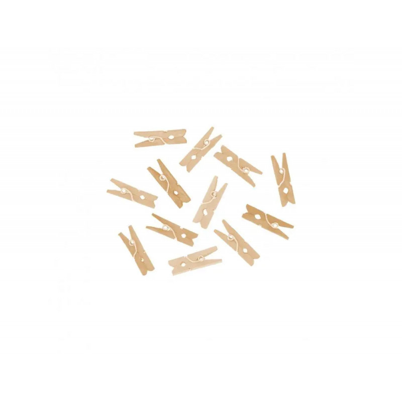 Pince a linge bois innspiro mini 3cm coloris naturel lot de 45